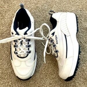FootJoy Youth White Black Lace Up Golf Shoe Athletic Cleats Size 3 M